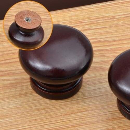 1pcs Natural Wooden Cabinet Drawer Wood Round Pull Knobs Wardrobe Knobs For Cabinet Drawer Handle Furniture Hardware