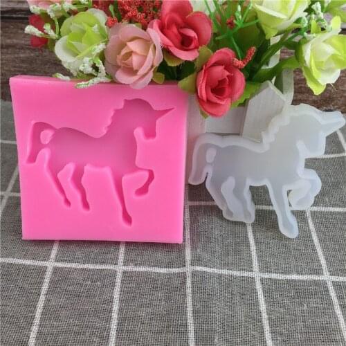 1Pcs Unicorn Animalsl Silicone Mold Fondant Mould Cake Decorating Tools Chocolate, Gumpaste, Sugarcraft, Kitchen Gadgets