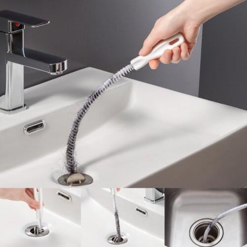 1PC Universal Pipe Dredging Brush Hair Sewer Sink Cleaning Brush Drain Flexible Cleaner Clog Plug Bathroom Hole Remover Tool