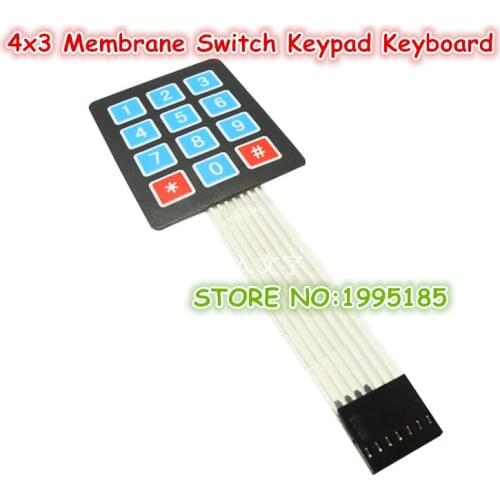 10Pcs/Lot 4x3 Membrane Switch Keypad Keyboard 3*4 Control Panel Microprocessor Keyboard AVR