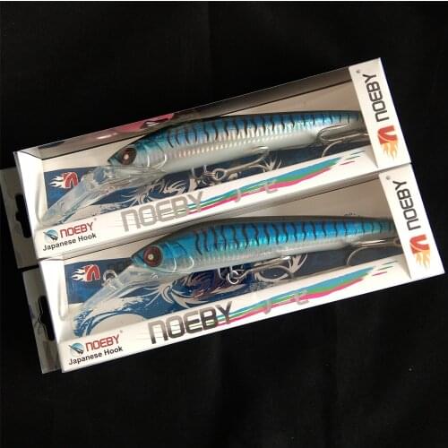 NOEBY 2pcs Big Trolling Minnow Fishing Lure 14cm 50g 180mm 98g Sinking Hard Bait Artificial Tuna Fishing Tackle NBL9093