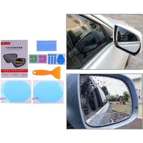 2PCS Car Rear view Mirror Protective Film Waterproof anti-fog Window Clear Rainproof Rear View Mirror Protective Soft Film