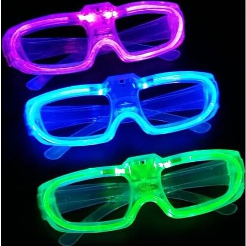 240pcs/lot Flashing Glasses LED Glasses Glowing Party Supplies Novelty Gift Bright Light Festival Party Glow eyeglasses SN1150
