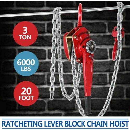 3T 6M high-efficiency lever hoist iron chain ratchet large pull 3 tons beautiful and safe product