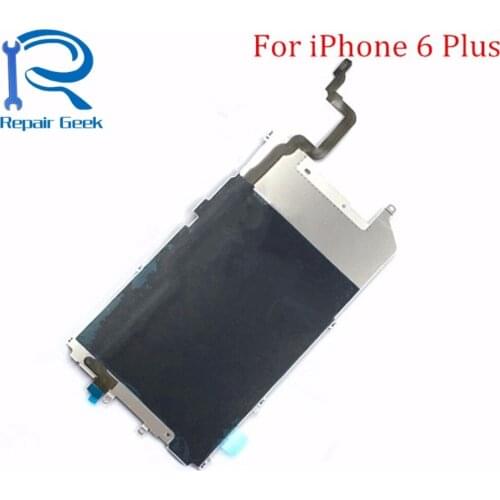 5pcs/Lot New LCD Holding Back Metal Plate With Home Button Extend Flex Cable For iPhone 6 Plus 5.5" Replacement Repair Parts