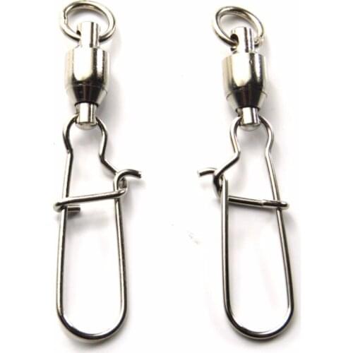 5pcs/lot Fishing Snap Swivels Ball Bearing Swivel with Nice Snap Fishing Connector Tacklepesca acesorios