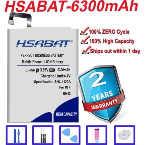 BN42 HSABAT Top Brand Newest Battery 6100mAh Battery Use For Xiaomi Redmi 4 Battery Xiao mi Hongmi 4 for 2G RAM 16G ROM Edition