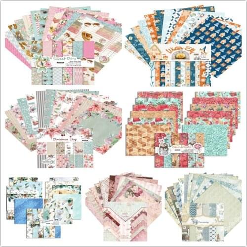 24 sheet 6"X6"Flowers Patterne Paper Wish Bottle Cardstock Bird Nature Landscape Paper Pad Scrapbooking Handmade Craft Paper