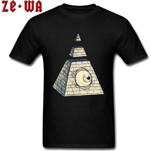 T Shirt Men Egyptian Pyramids Tshirt All Seeing Eye 3D Print T-shirt Rebel Gift Vintage Black Clothing Guys Cotton Tops Horror