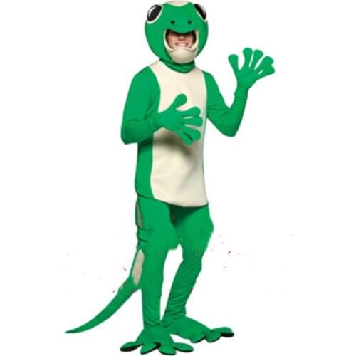 Green Chameleon Mascot Costume Suits Cosplay Frog Party Game Animal Fancy Dress Outfits Clothing Advertising Promotion Parade