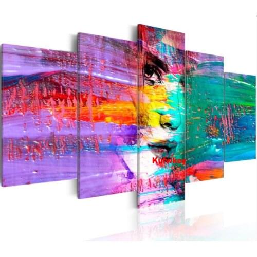 Colourful Sensuality Woman 5 Piece Diamond Painting full Square/round Drill 5d Diy Daimond embroidery Abstract Girl Handicraft