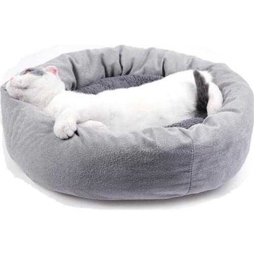 Pet Cat Lounger Sofa Egg Tart Shaped House Pp Cotton Cat Bed Soft Plush Mats Dog Mattress Pet Supplies Panier Pour Chien