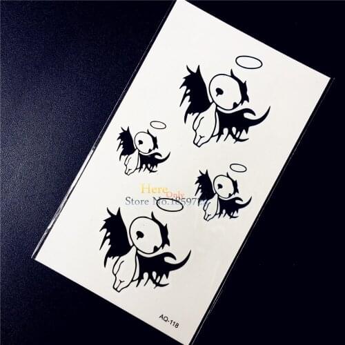 Cute Baby Angel Temporary Waterproof Tattoo Women Kids Body Art Arm Tattoo Hands Face HAQ-118 Wings Designs Children Tattoos