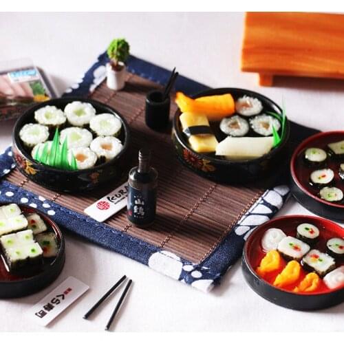 1 Set Dollhouse Miniature Janpanese Sushi Rice for Dollhouse Decor Pretend food