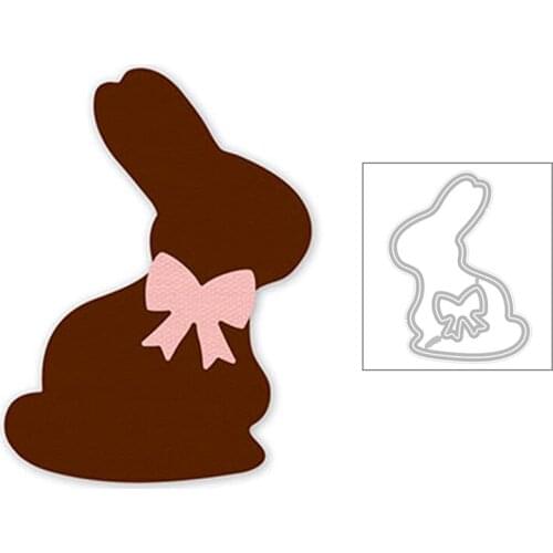 2020 New Easter Animal Bunny Bow Silhouette Metal Cutting Dies For Cut DIY Scrapbooking Card Paper Photo Album Making no stamps
