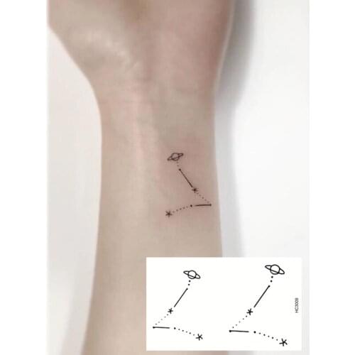 Nu-TATY 25 set Ins style Waterproof and durable Wrist Ankle skin simple star tattoo with girls heart sticker