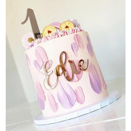 Personalized Happy Birthday Cake Topper /Acrylic Number Topper & Name Cake Charm/Acrylic Name Cake Front Topper