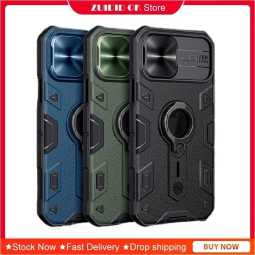 [Luxury] Finger Ring Holder Cases For iphone 11 12 Pro Max Mini Case Shockproof Armor Camera Lens Protection Bumper Phone Covers