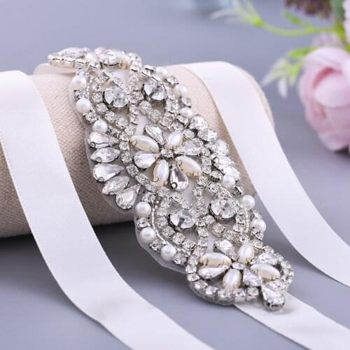 S76 Hot Sale Bridal Wedding Belts Bridesmaid Bride Dress Accessories Women Party Prom Show Evening Dresses Belt Female Sash