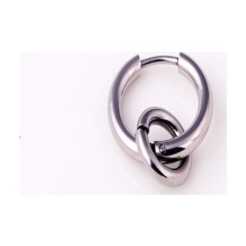 Fashion Circles Hoop Pendientes Color Gold Rose Stainless Steel Women Men Round Circle Charms Hoop Huggie Earrings Jewelry