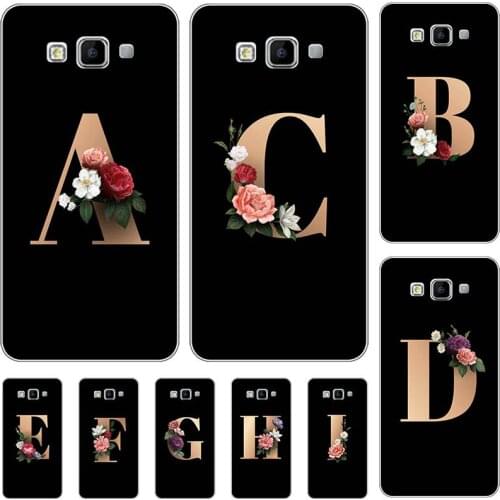 For Samsung Galaxy A5 2015 A500 A500F A500FU 5.0" Case Cute Lovely Cartoon Pattern Flowers Black Letters Silicone Soft Cover