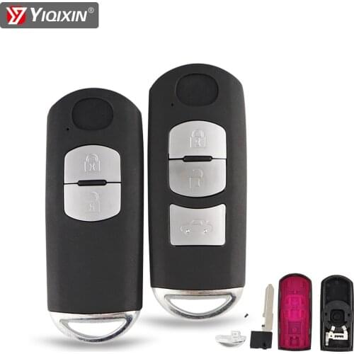 YIQIXIN 2/3 Button Smart Remote Key Shell Case Fit For Mazda X-5 Summit M3 M6 CX-3 CX-5 Axela Atenza Uncut Blade Auto Parts