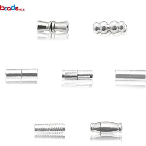 Beadsnice 925 Sterling Silver Barrel Screw Clasps Jewelry Findings Twist Clasps for Bracelet or Necklace Making ID34942