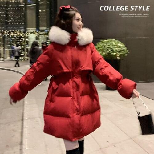 Womens thickened plus size winter coat full sleeve hooded fur parka real pockets zipper casual sustans jacket
