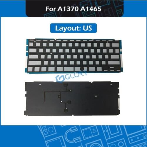 10pcs/Lot Keyboard Backlight US Layout For Macbook Air 11.6" A1370 A1465 Keyboard Backlit Replacement