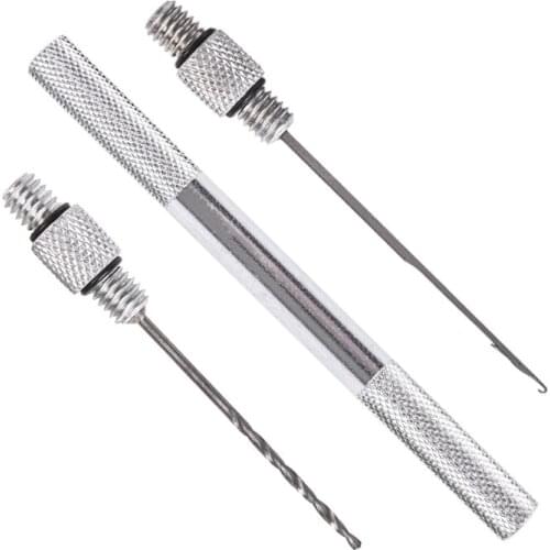 3 in 1 Combo Set Aluminum Alloy Carp Fishing Rigging Bait Needle Tool Fish Drill Tackle Rigging Tools Kit