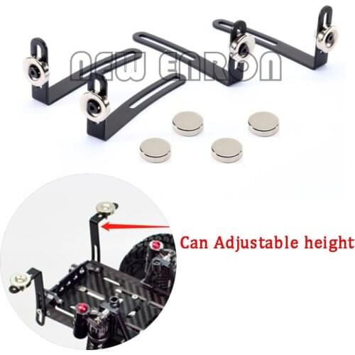 4Pcs/Set Metal Adjustable Shell Body Mount L-Bracket w/Magnet for RC Crawler Car Part 1:10 Traxxas Redcat Axial SCX10 90046 D90