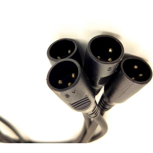 5 piezas impermeable Cable de alimentación y de señal DMX Cable conector de Cable 1M al aire libre de LED resistente al agua de