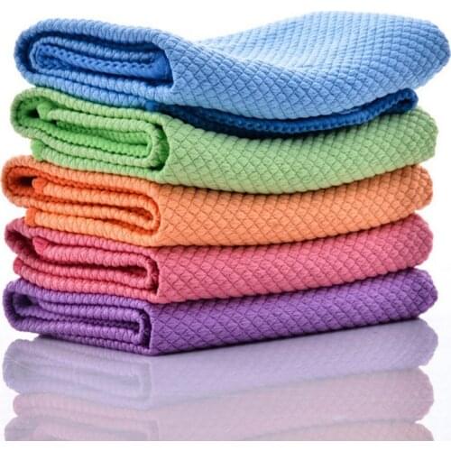 5 pcs Absorbent Cloth Kitchen Towels Microfiber Water Wipes Table Window Car Rags Multifunction Dish Washing Cloth Household
