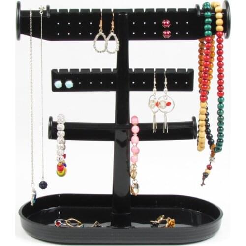 Acrylic Jewelry Organizer Pendant Necklace Bracelet Display Holder Jewelry Stand Necklace Display Shelf Earring Case