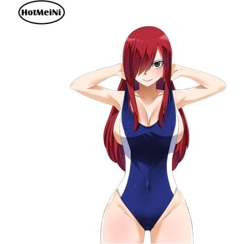 HotMeiNi Sexy Car Sticker Fairy Tail Erza Scarlet Render Car Styling JDM Vinyl Car Decal Window Wiper Tailgate Car Accessories