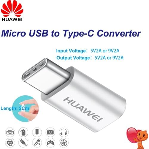 HUAWEI Micro USB to Type C Converter Type-c Cable Adapter Fast Charger honor 8 9 V8 P9 Supercharge P10 Plus mate 9 10 Pro nova