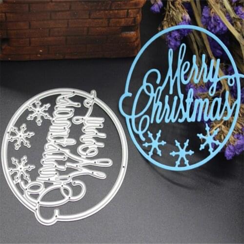 YINISE Metal Cutting Dies For Scrapbooking Stencils Merry Christmas DIY Album Paper Cards MAKING Embossing Folder Die CUT Cutter