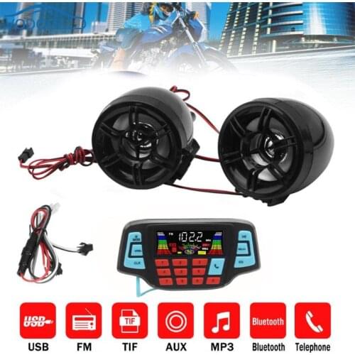 Motorcycle MP3 Speakers Motor Handlebar Audio System USB TF Bluetooth FM Radio Built-in Microphone Car Accessories