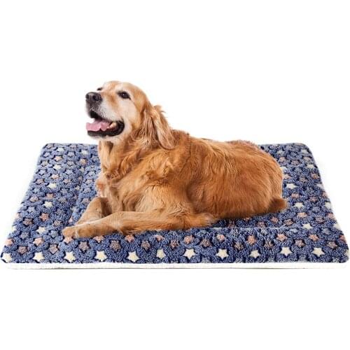 Thickened Pet Soft Flannel Fleece Pad Blanket Bed Mat For Puppy Dog Cat Sofa Cushion Home Washable Rug Keep Warm Sleeping Cover