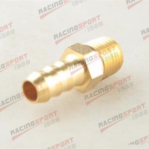 Male Brass Hose Barbs Barb 8mm To 1/4" NPT Pipe Male Thread