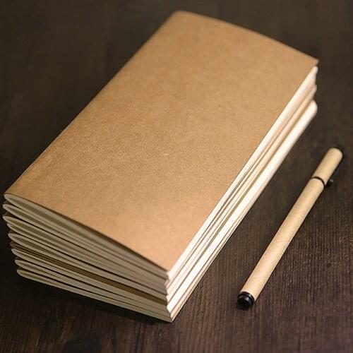 2021 New Kraft Paper Notebook Account Book Dot Journal Diary Memo Blank Page Stationery