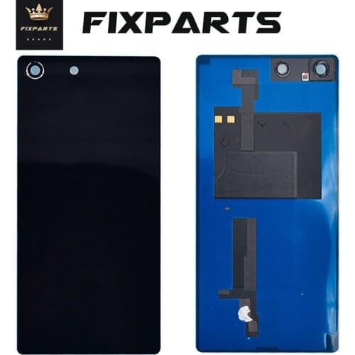 New Rear Glass Back Battery Cover Door For Sony Xperia M5 E5603 E5606 E5653 Housing Case With NFC Connector+Sticker For SONY M5