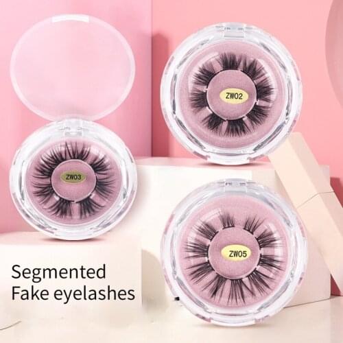 1 Box 3D Segmented EyelashesSmall Bunch of Fluffy False Eyelashes Thick 3D False Eyelashes Eye Extension Makeup Tool
