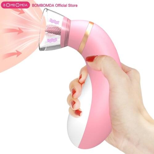 Sucking Vibrator Blowjob Tongue Vibrating Nipple Sucker Adult Oral Licking Clitoris Vagina Stimulator Sex Toys for Women Erotic