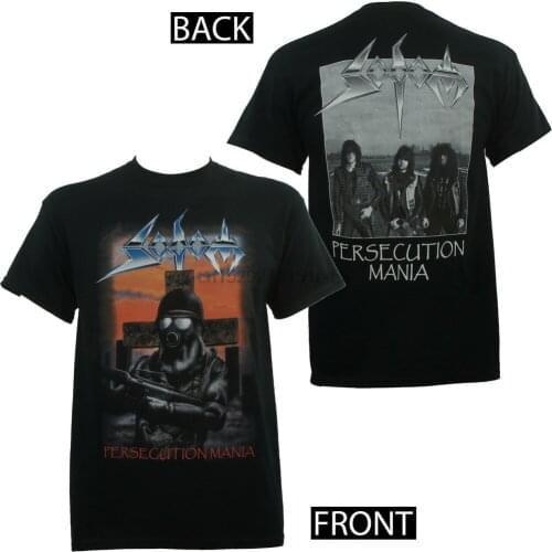 Authentic SODOM Band Persecution Mania Album Cover Art T-Shirt S-2XL NEW