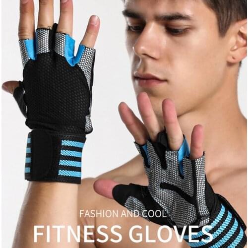 Gym Gloves Men/Women Half Finger Fitness Weightlifting Gloves with Wrist Support Heavy Workout Bodybuilding Cycling Sport Gloves