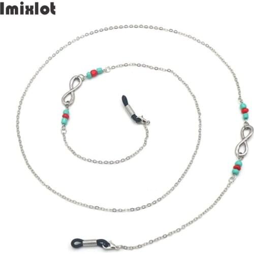 Simple Fashion Eye Glasses Sunglasses Vintage Chain Holder Cord Lanyard Necklace Lucky Number Eight Reading Beaded Glasses Chain