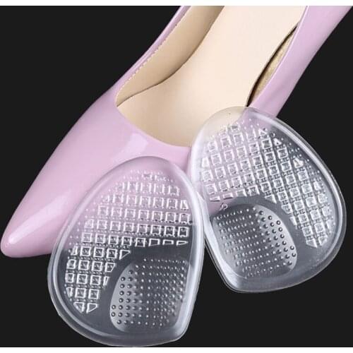 Antiskid Massage Insoles Pads Silicone Gel Half Insoles For Men High Heels women Silicone Heel Inserts Silicone Forefoot Pads