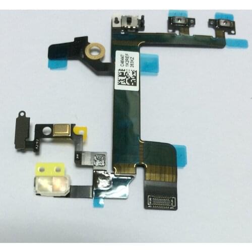 20Pcs Original Power Lock Volume Mute Control Button Switch Connector Flex Ribbon Cable for iPhone 5S Replacement Repair Part