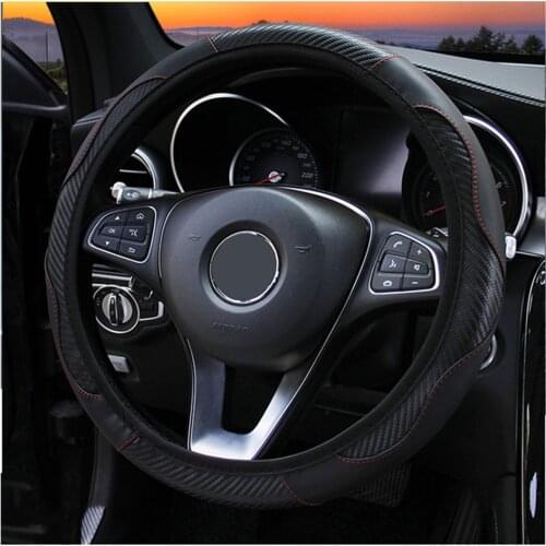Universal Leather Car Steering Wheel Cover For Infiniti Q50 FX35 FX FX37 G37 G35 QX70 G35 Anti-Slip Dust-proof Cover Car Styling